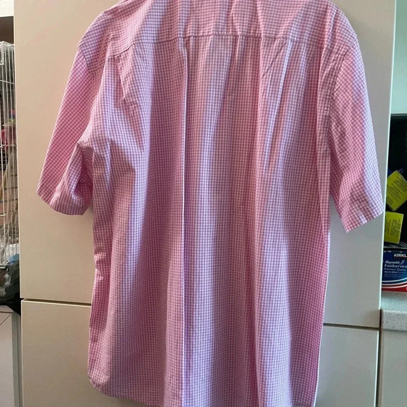 Amazon Essentials Mens Shirts Size X XLarge Pink Short Sleeve Button Down - Picture 2 of 5